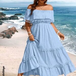 Off the shoulder beach dress